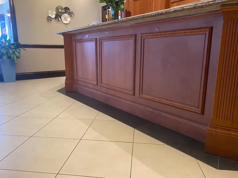 Before Cabinet Refinishing