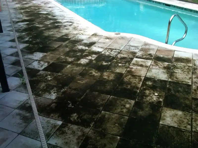Before Lanai Pressure Wash