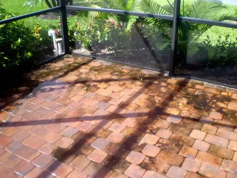 Before Paver Pressure Wash